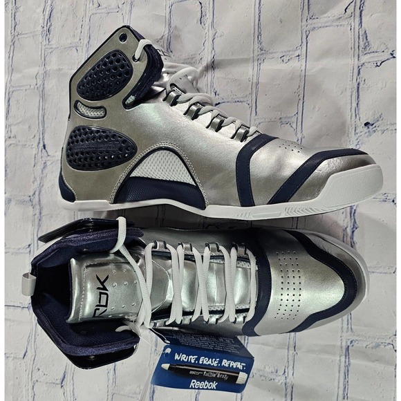 Reebok ATR Above The Rim Basketball Shoes Silver Blue RARE MENS SIZE 13 main image 9